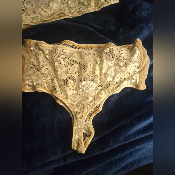 Handmade exotic dancewear outfit lingerie two piece high waisted sheer - Picture 4 of 6